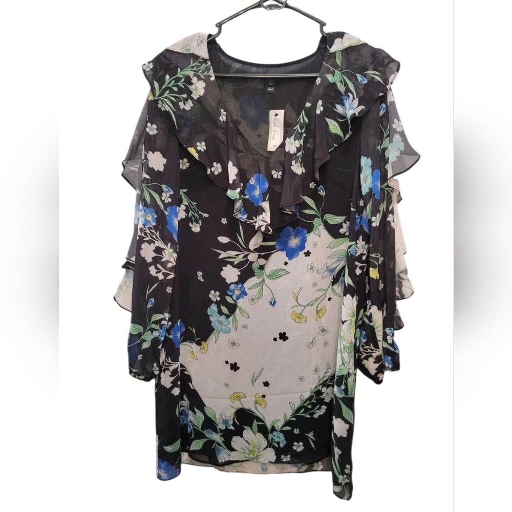 River Island Floral Long Sleeve Dress NWT